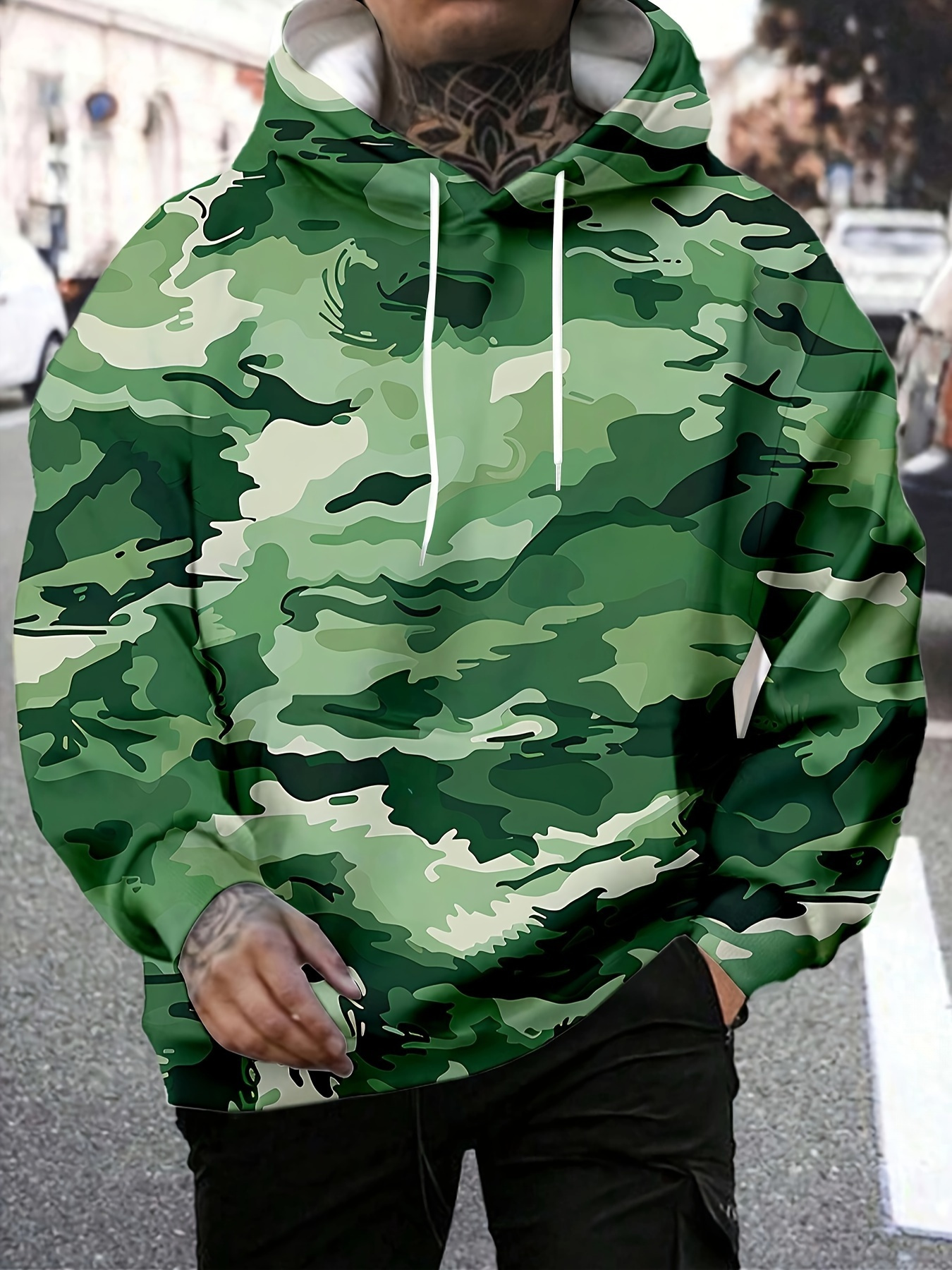 Hotel Kalinga Express Camo Sweatshirt Fashion Green Camouflage