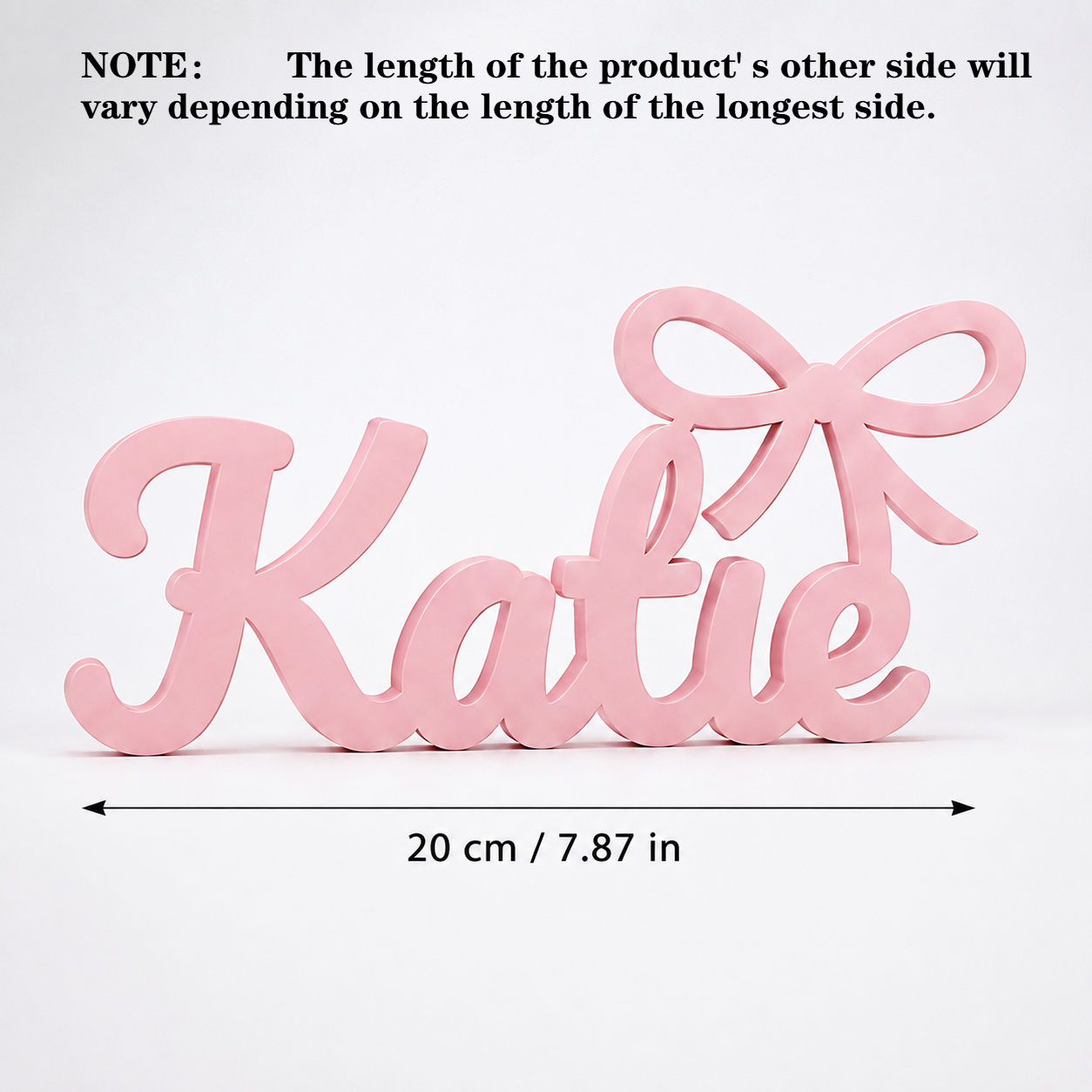 TEMU Personalized Pvc Name Plaque With , Script Letter Tabletop Decor, Freestanding Elegant Ornament For Desk Shelf Nursery Bedroom Home Decoration,