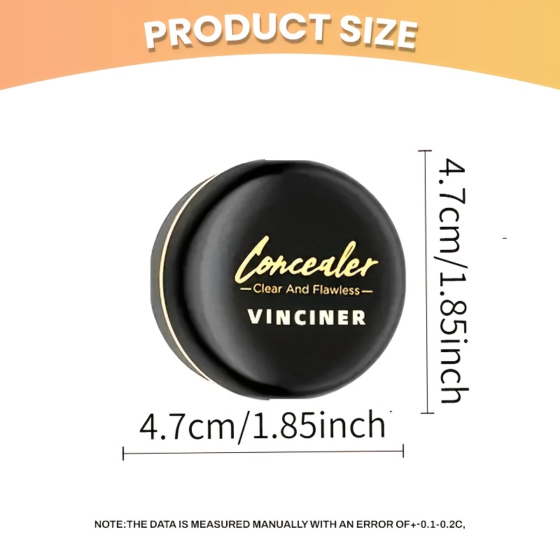 Waterproof Full Coverage Concealer - Suitable for All Skin Tones with a Matte End, Conceals And Dark Spots, Long-Lasting, Plant-Based Formula, Multi-Color, Compact Size, Perfect for On-The-Go Makeup