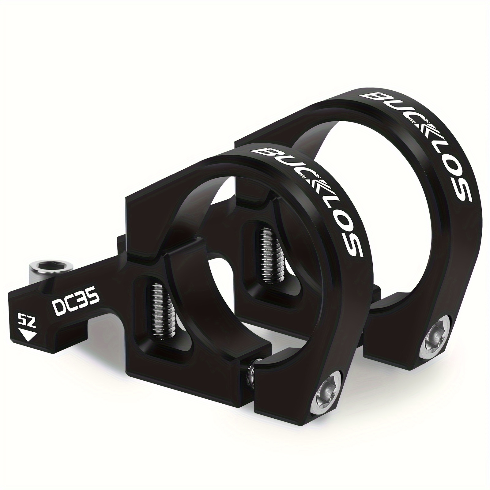 Image of Bucklos Mtb Road Folding Bicycle Stem 31.8/ Bar Clamp Bicycle Stem Black 2pcs Ultralight Split Design Mtb Stem For Downhill Enduro Universal Bike Parts