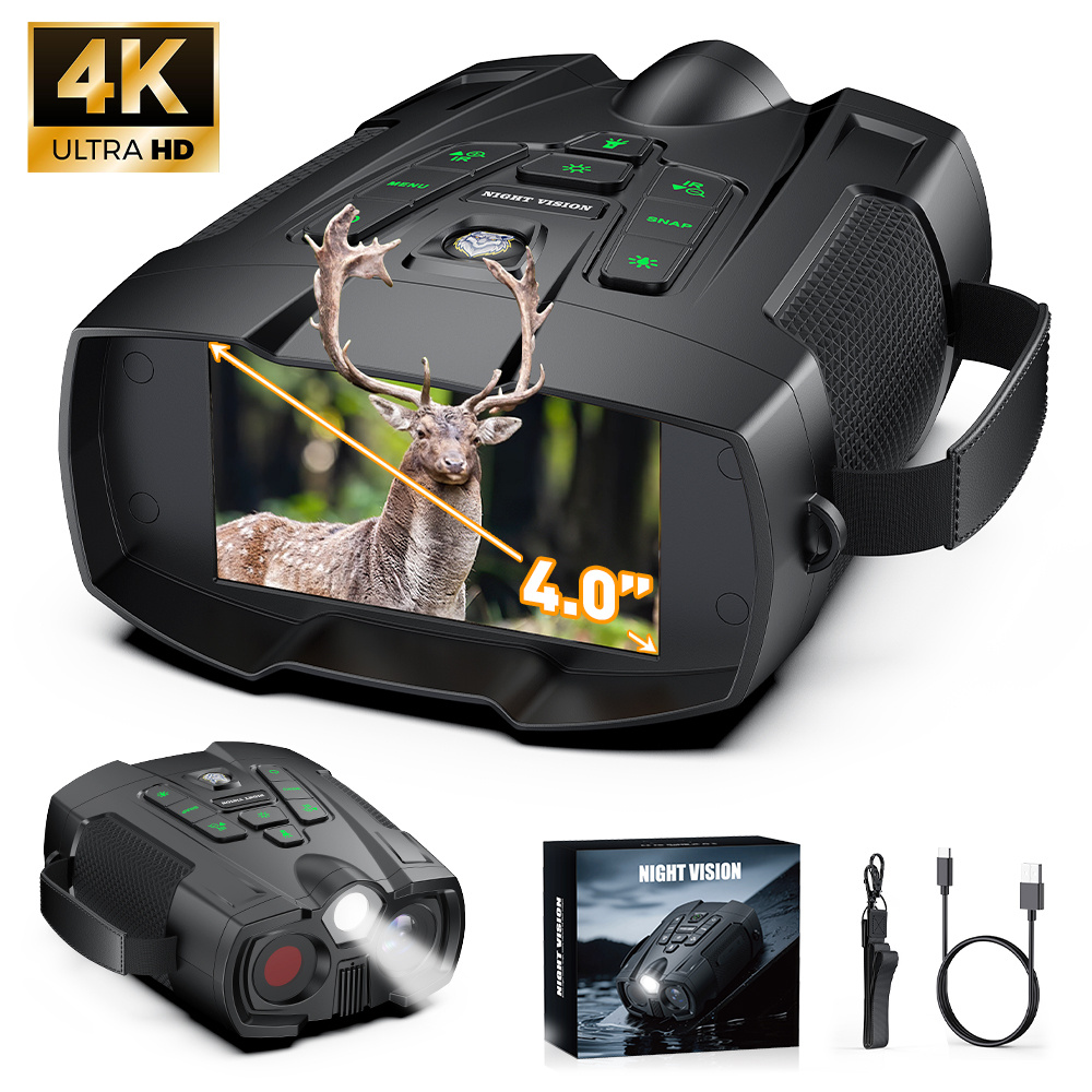 2026   thermal night vision binoculars with 10x opt zoom 4 hd   display starlight sensor 5w ir light 5000mah battery   for hunting surveillance   4k video recording Product details 5