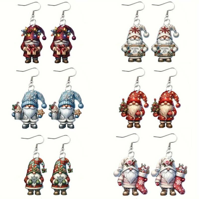 

New Fashionable Christmas 6 Pairs Of Man Pattern Pendant , And Fashionable , The For Christmas Holiday