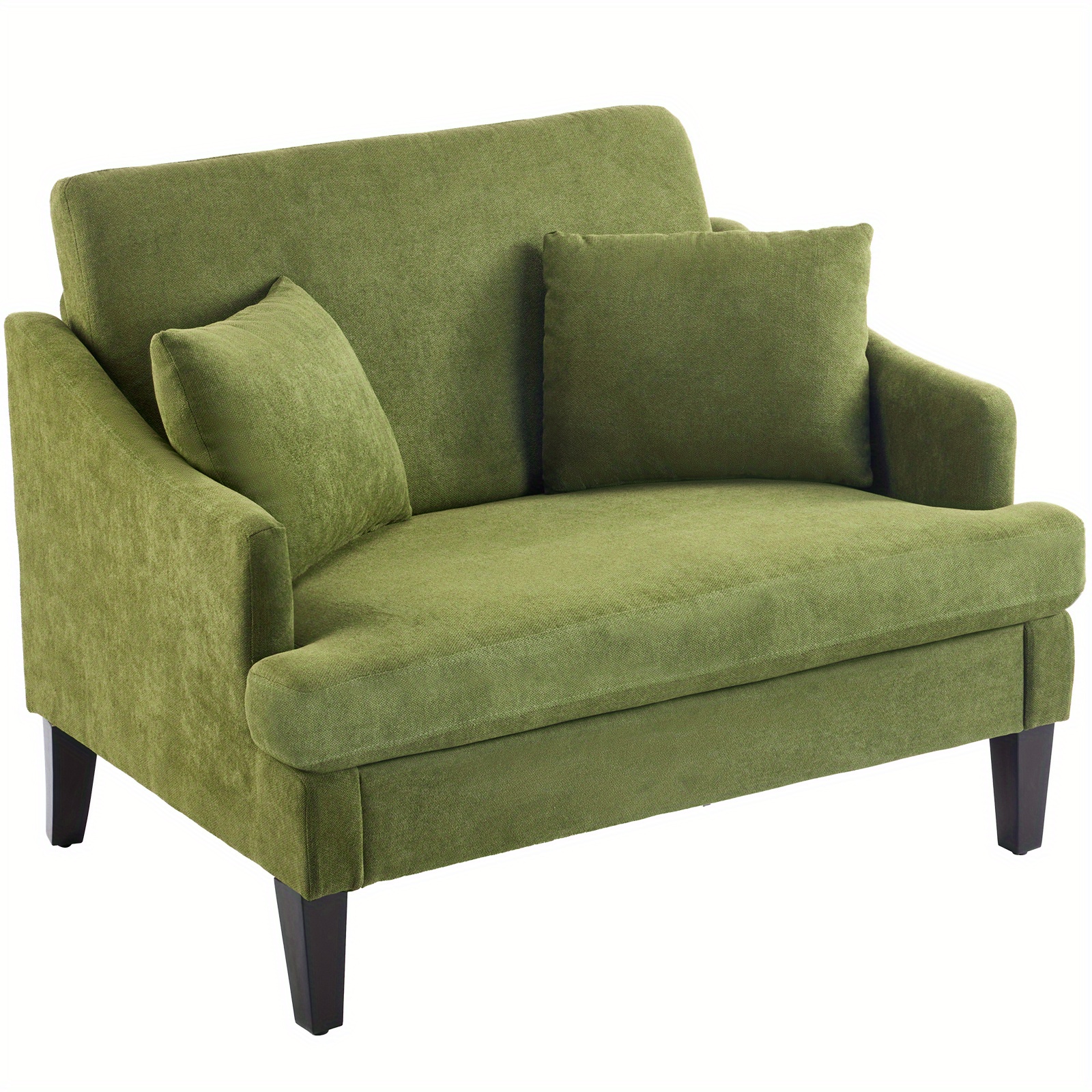 Oversized Accent Chairs Set Of 1 & 2, 33.5'' Wide Seat Comfy Armchair With 2 Pillows, Upholstered Big Reading Chair, Modern Single Sofa Chair For Living Room Bedroom Apartment Office