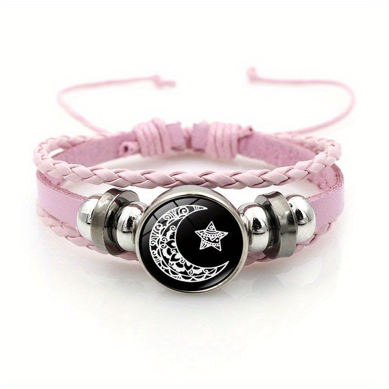 Glow in the Moon Couple Bracelet Handmade Beaded Love Gift Box Night  for Women Men Romantic Present