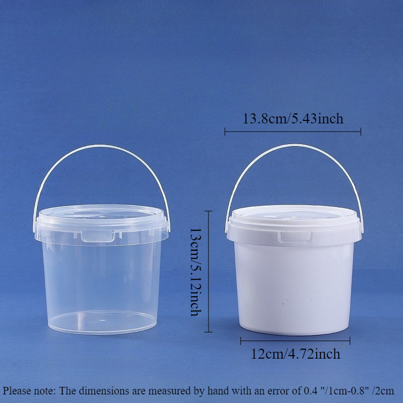 14pcs Clear Plastic Storage Bins with Lids and Handles, 50.73Oz