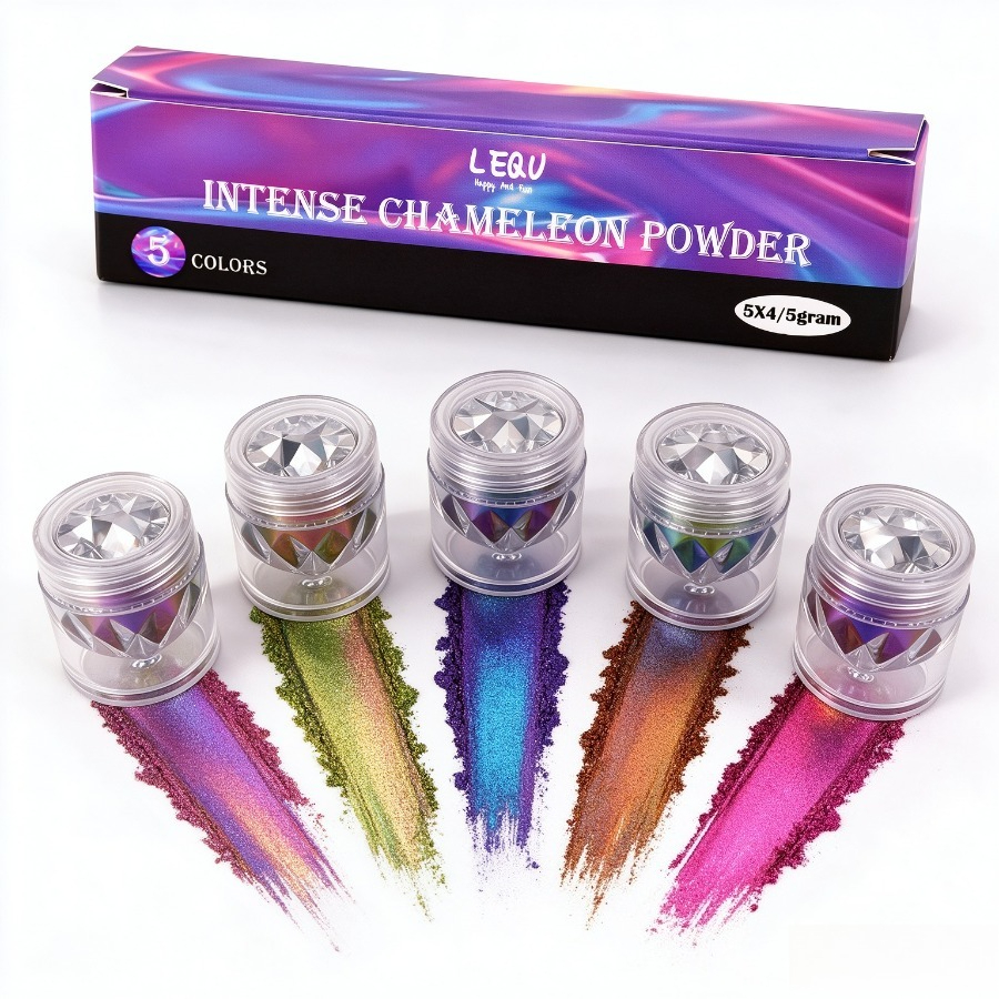 Image of 5 Colors Chameleon Powder Set, Color Changing For Resin Casting, Craft Epoxy Resin Handmade Ornament Supplies