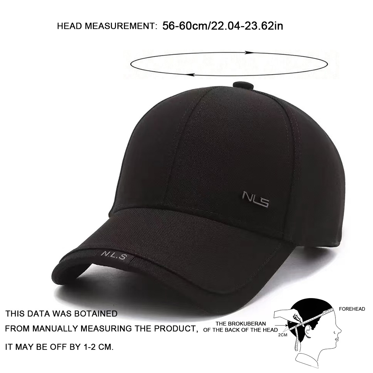 Men'S NLS Baseball Cap Outdoor Adjustable Fashion Casual Hat Suitable for Spring Autumn Travel Beach Party
