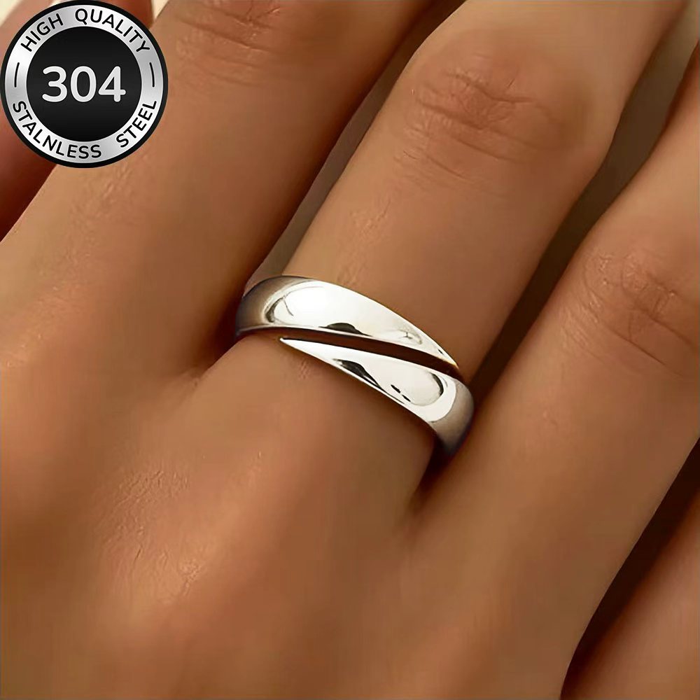 High-quality Hypoallergenic Stainless Steel Adjustable , Fade-resistant, Simple And Elegant, A Stylish Women's Ring Suitable For Daily Wear Or Parties, A Jewelry Accessory, A Delicate Gift For Women.