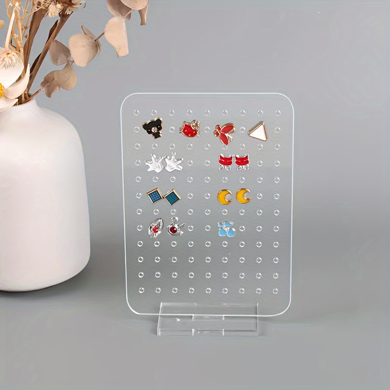 108 hole acrylic jewelry stand earring storage rack transparent lip stud earring jewelry display stand 0