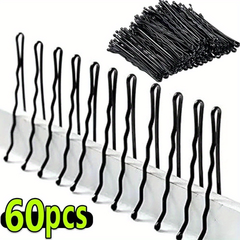 TEMU 60/120/240pcs Invisible Black Hairpins Fashion U-shaped Wave Bb Hairpins Women Hair Clip