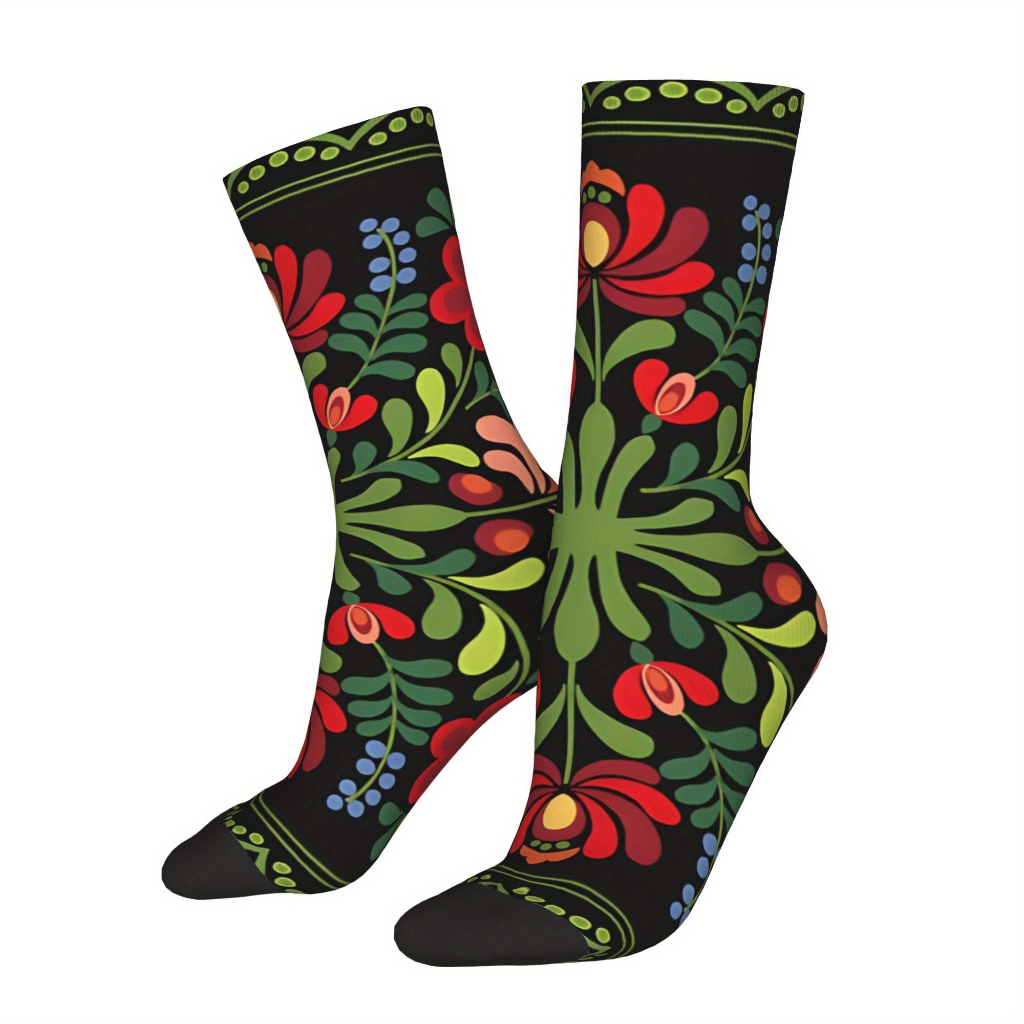 TEMU 1pc Hungarian Red Peppers Men's Novelty Socks Crew Sock Pattern Prints