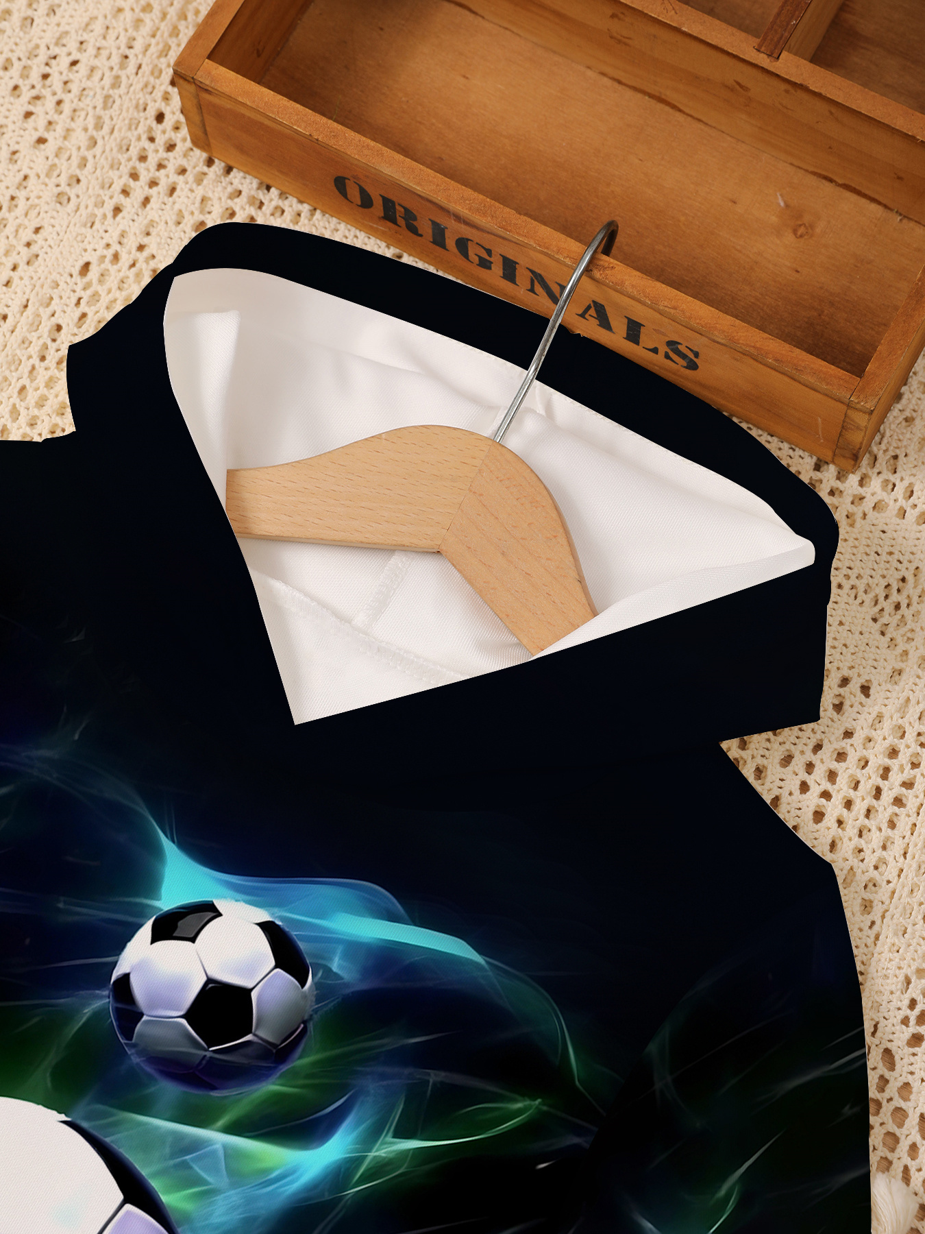 Jongens 2-delige Voetbal & Glow-in-the-Dark Hooded Sweatshirt & Broek Set