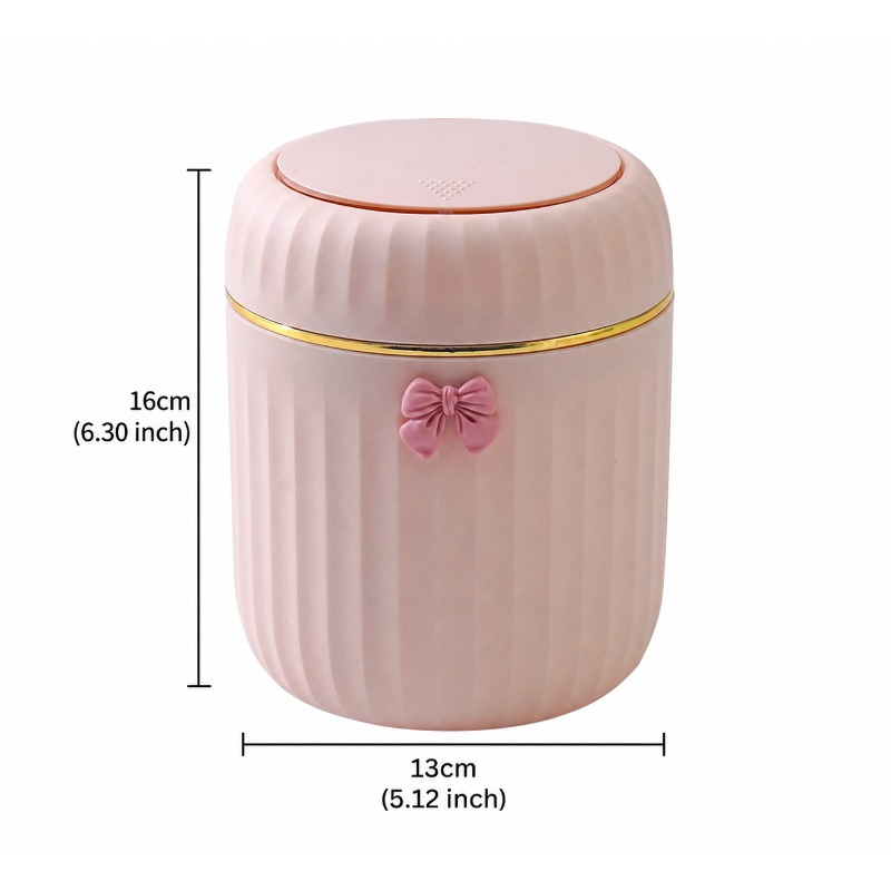 TEMU Poubelle de bureau multifonctionnelle à couvercle, petit panier à papier à couvercle élégant