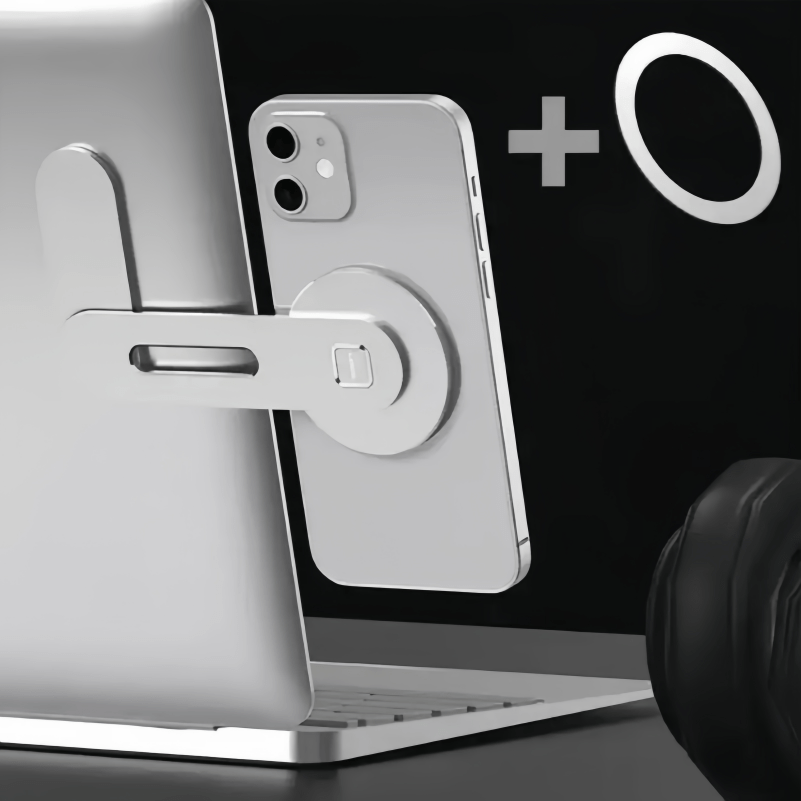 A Lightweight And Portable Magnetic Phone Stand, Compatible with All Phone Models, Rotatable, Waterproof And Rustproof, Adjustable Side Mount for Monitors, Designed for Laptop Expansion.