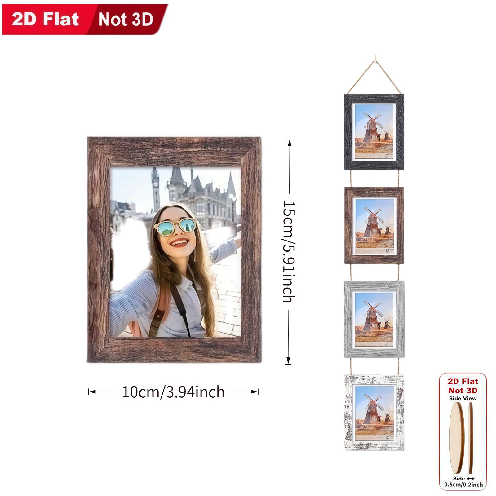 TEMU 2d Flat Wall-mounted Photo Frame Set Country Style Photo Frame, Suitable For , Family, Wedding Photos, Farmhouse Decor, Weddings, Housewarming,