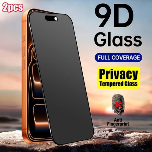 2 pack tempered glass privacy screen protectors full screen coverage compatible with for iphone 17 air 16 16 14 13 mini 12 mini 11 and other models features anti fingerprint oil resistant