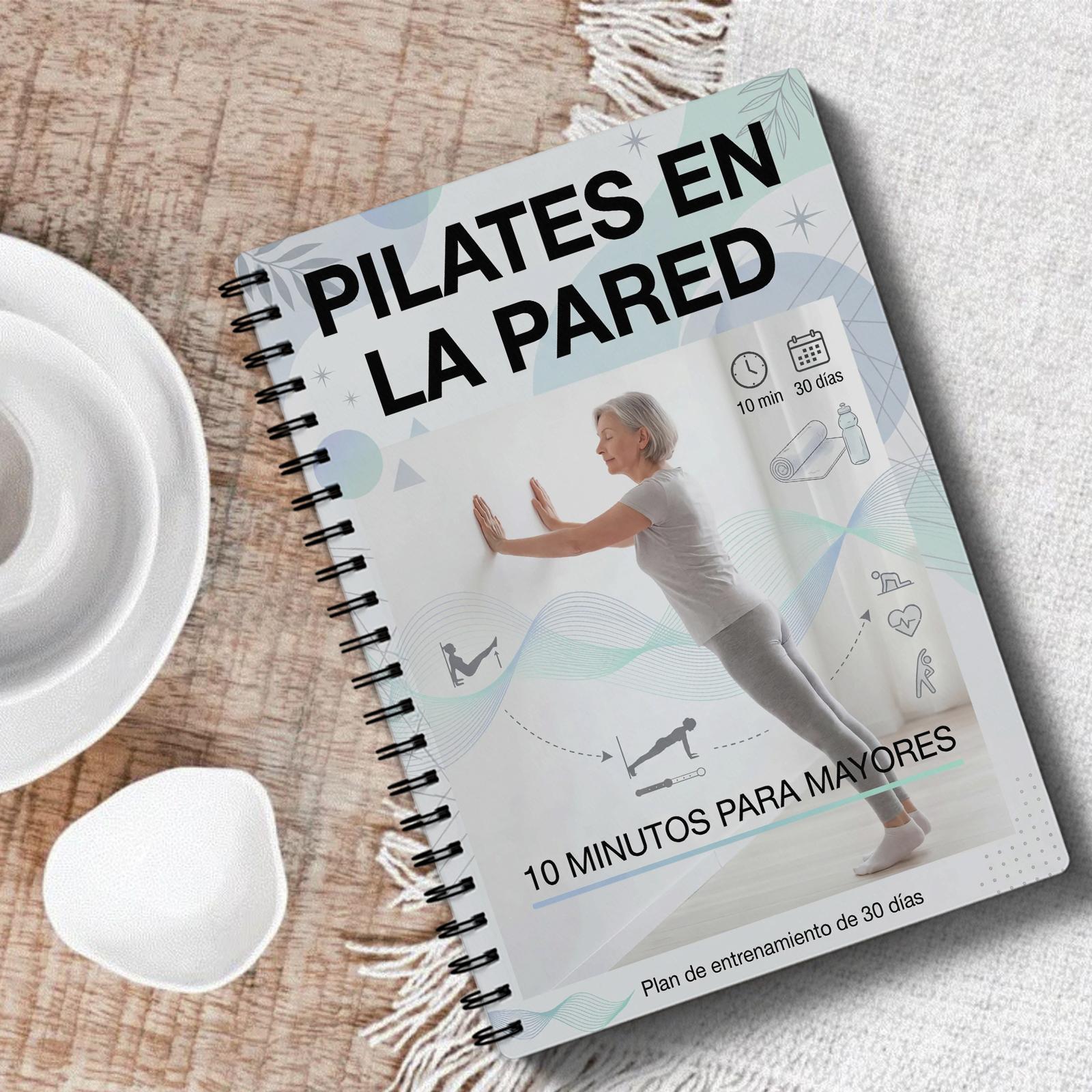 TEMU Agenda de Pilates en para mayores, edición en español: Diario de fitness A5 con seguimiento de entrenamiento de 64 páginas, libro de registro