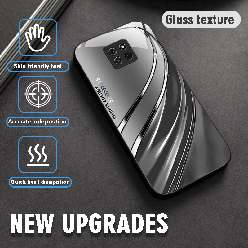 TEMU Phone Case - For Huawei P 20pro 30 30pro 40pro 40 50 P50e P60 P60pro, Tempered Glass Case, Faint Light And Flowing With Easy Texture