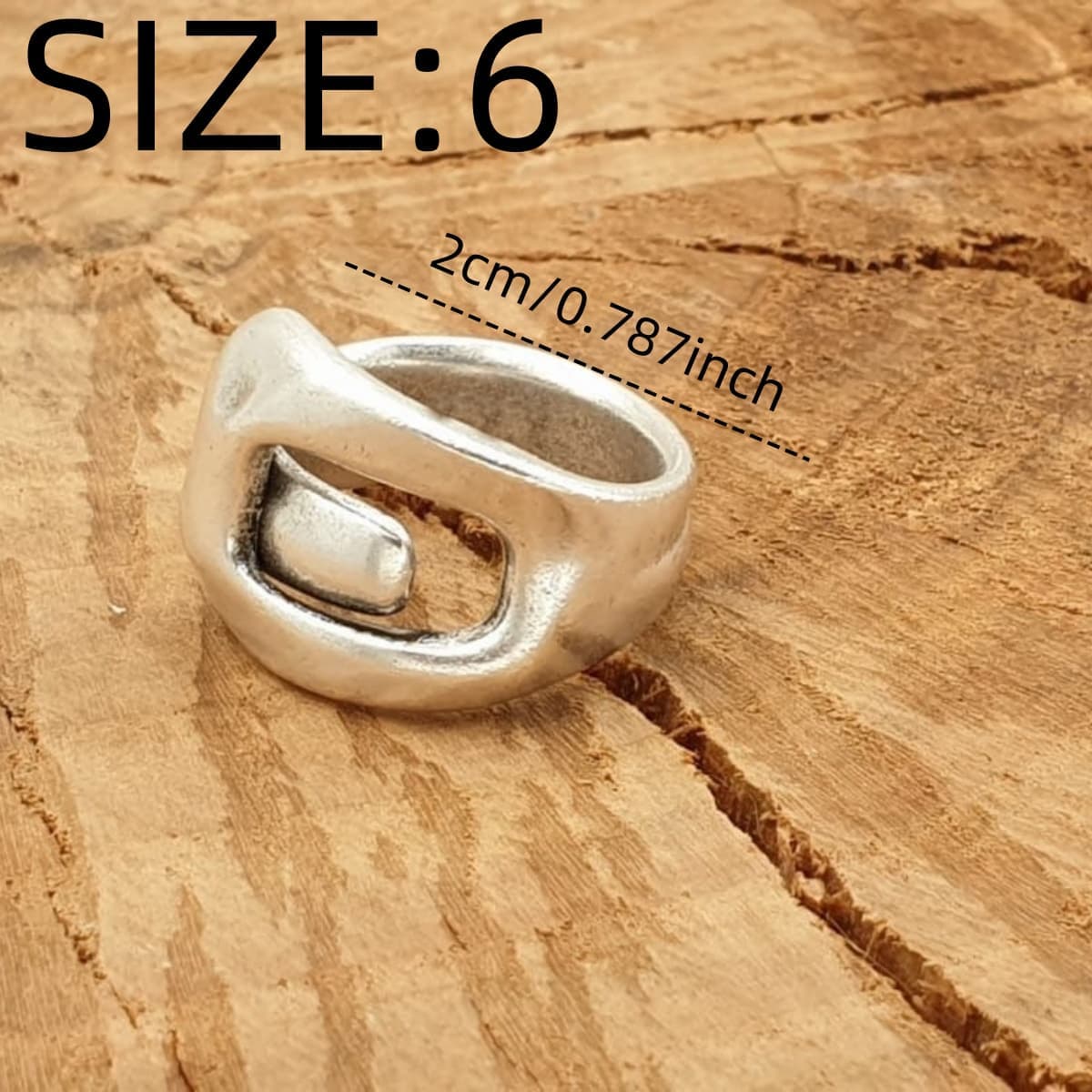 Unisex Vintage Distressed Minimalist Copper Ring