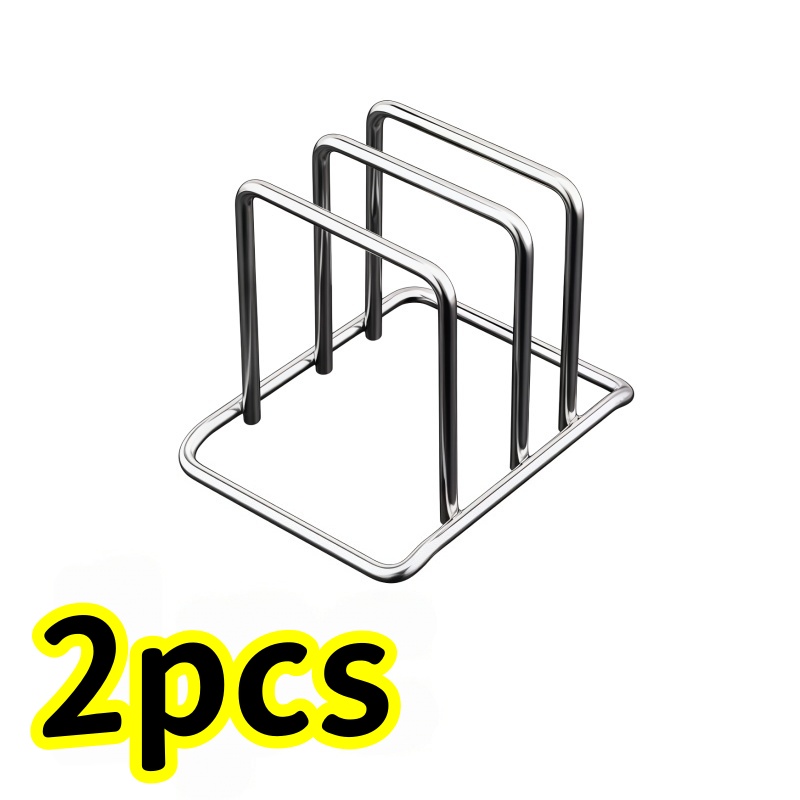 TEMU 2pcs Heavy-duty Metal Cutting Board Racks - Board Holders, Space-saving Cabinet/countertop Shelves With Tray Rack - Sturdy Kitchen Organizer (no