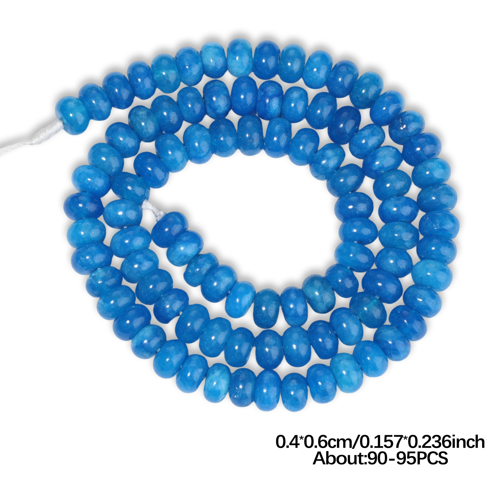 TEMU 4x6mm Natural Chalcedony Abacus Beads, Fashionable Loose Beads, Used For Jewelry Making, Bracelets, Necklaces, Earrings, Handicrafts, Women's