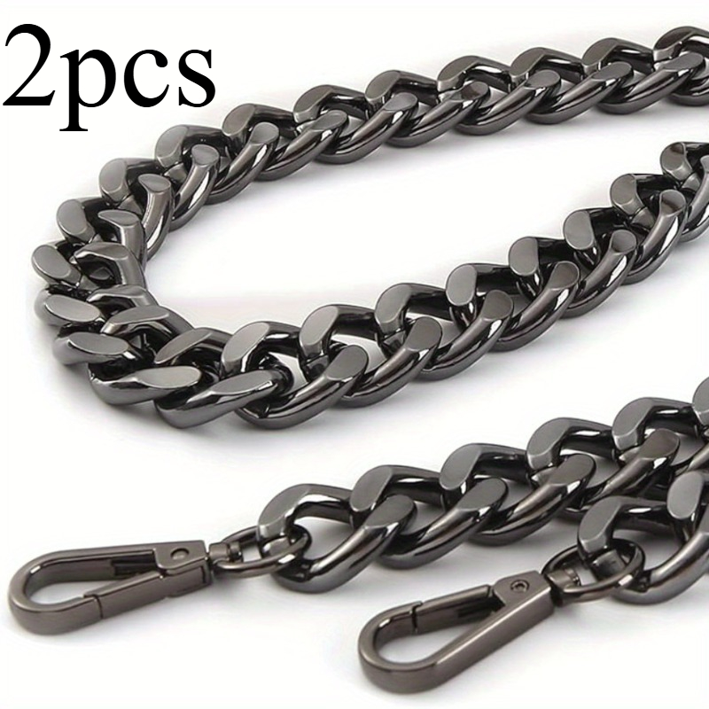 TEMU 2pcs Chain-style With Replaceable Parts, Suitable For Mini Wallets, Waist Bags, And Chest Bags, Diy Wallet Making