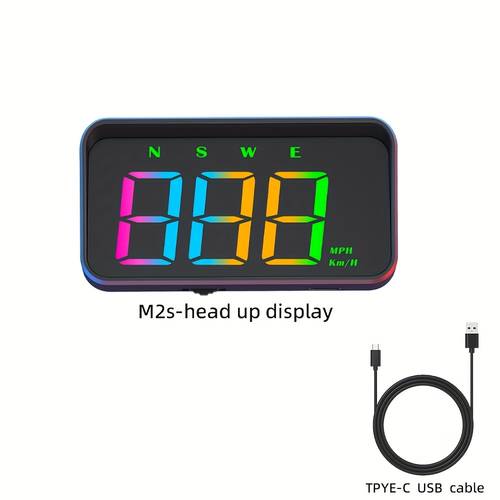 up display car speed projection mount alarm feature compatible with most vehicles