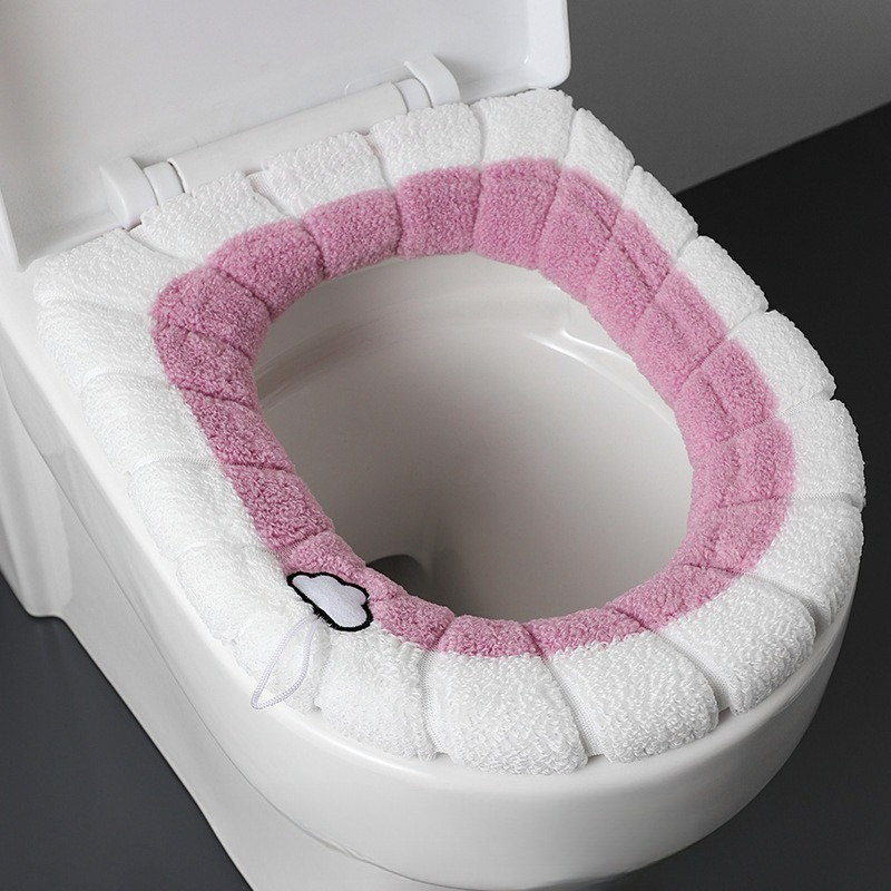 TEMU Herbst- Winter-Toilettensitzbezug mit Griff, Universeller Warm-Toilettensitzbezug für den Hausgebrauch, Einzelpackung/Viererpackung