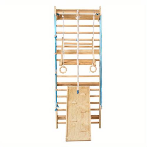 swedish ladder wall gym 8in 1 wooden indoor playground climbing toys