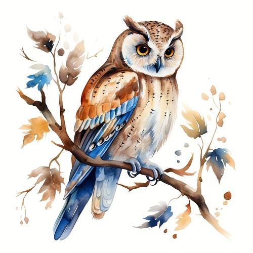4 in 1 owl pattern sticker scratch proof waterproof cartoon decal for motorcycle car bumper body realistic brown design with