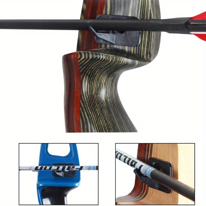 6pcs Adjustable Black Plastic Recurve Bow Arrow Rests