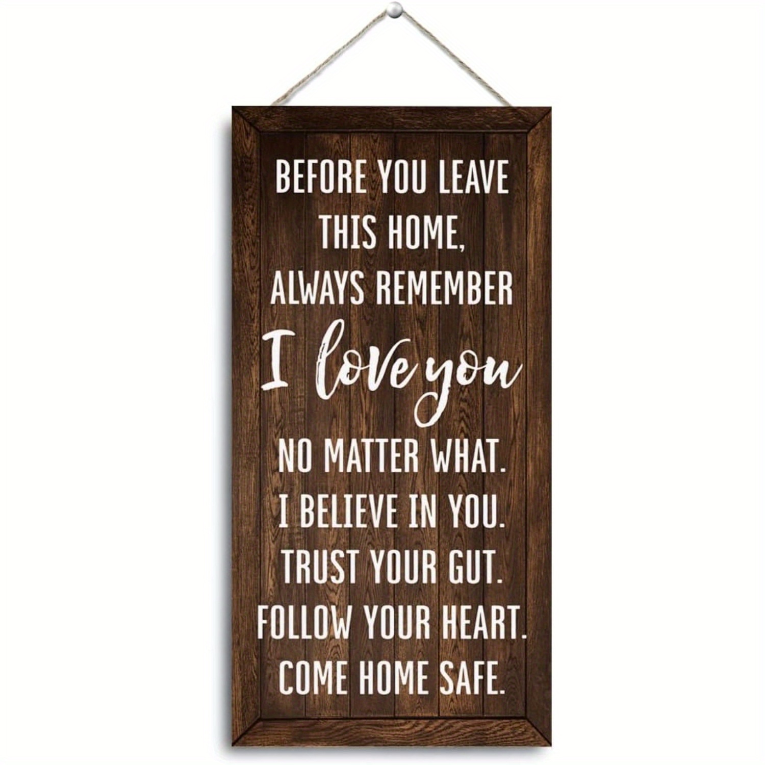 TEMU 2d Flat - A Motivational Wooden Sign For The 2d Plane - " This Home, Remember That I Love You" - Designed For Wall Decoration, Suitable For