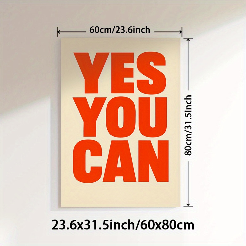 TEMU 2d Flat, 2d Flat 1pc Unframed Inspirational Message Wall Art, Paintings, Art Prints, Minimalist Layout Canvas Print Wall Paintings, Motivational