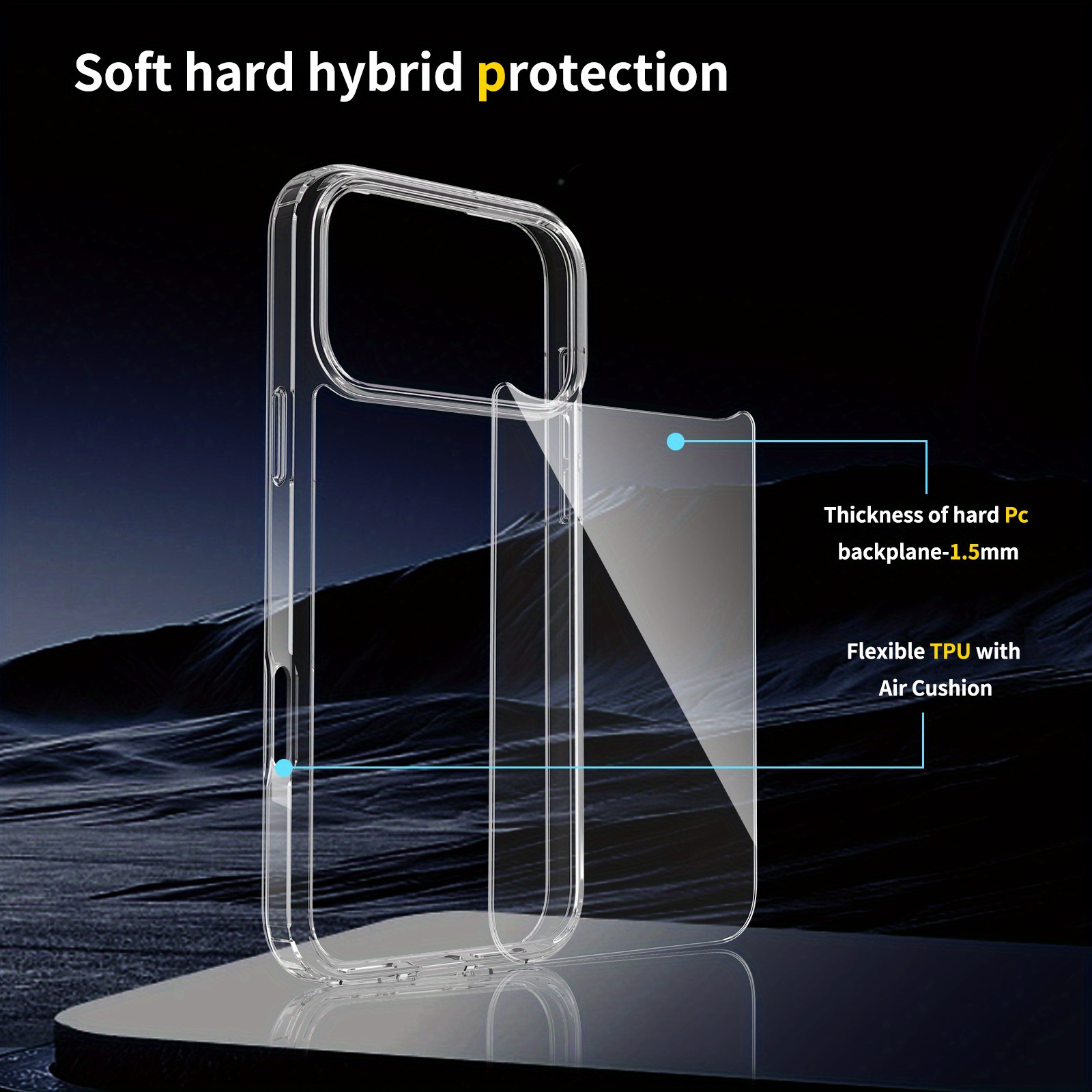 Simple Transparent Business Phone Case for Apple for iphone 17 Pro Max, Transparent Scratch-Resistant Case for Apple for iphone 17 Air, And Drop Protection Cover for
