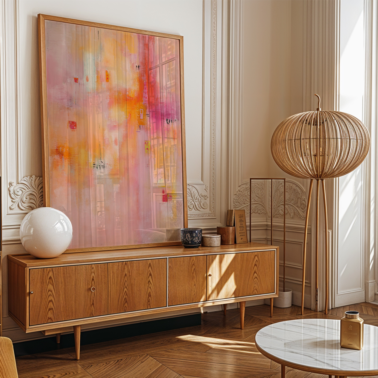 E-shop 1 Stück Moderne Pastellbeige & Blush Abstrakte Texturierte Wandkunst – Weiche Neutrale Rahmenlose Leinwandmalerei, Ideal für Schlafzimmer, Flur,