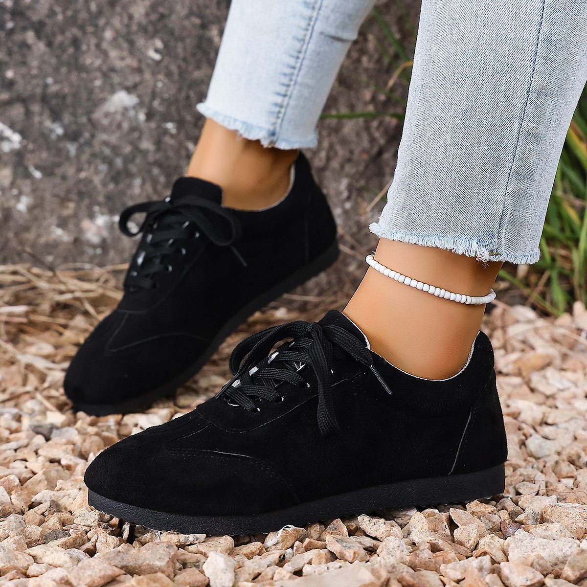TEMU Black Loafers For Women, Women Shoes
