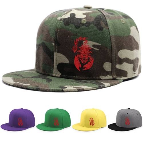 trendy casual versatile hip hop cap unisex printed flat brim hat