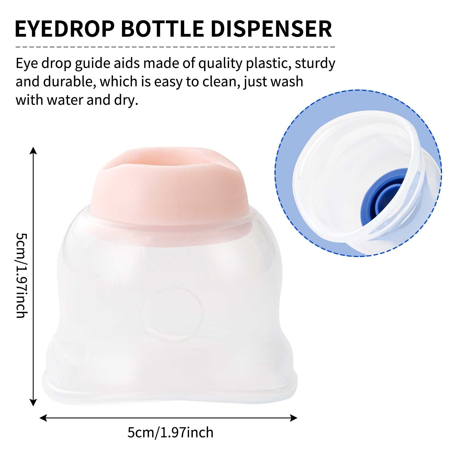 Eye Drop Adapter, Reusable Dispenser with Ergonomic Grip