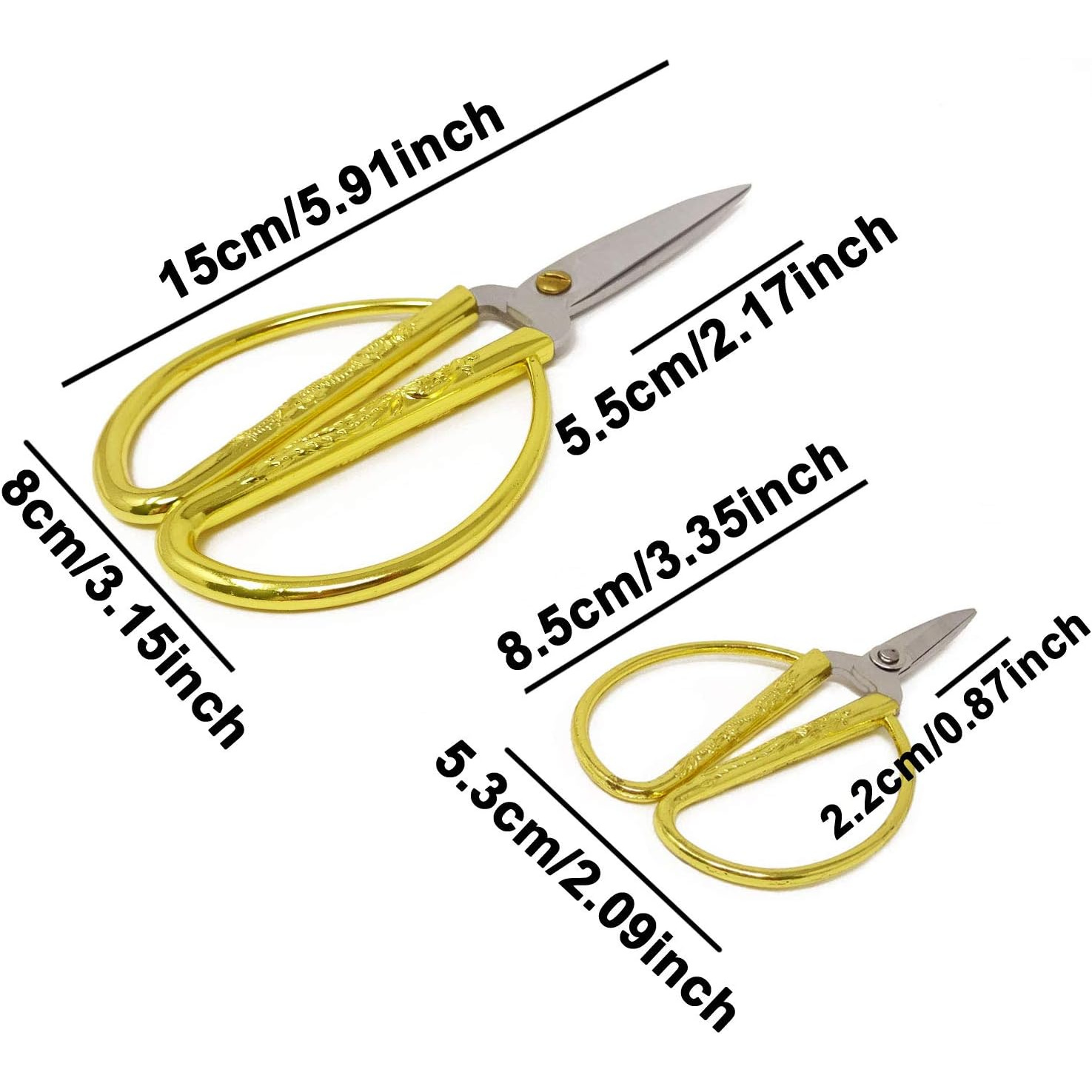 TEMU 2pcs Stainless Steel Sewing Scissors Traditional Chinese Household Scissors Tailor Scissors Dragon And Phoenix Relief Design Suitable For Home
