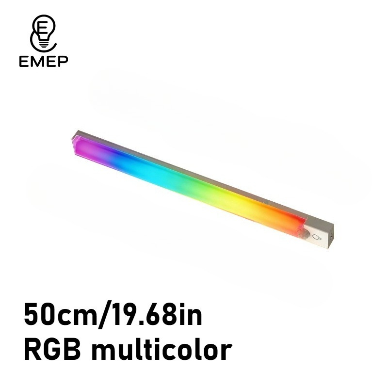 1 kos - 7-barvna RGB gradientna atmosferska stenska svetilka za notranjo razsvetljavo RV, pametni LED trak s polnjenjem preko USB, magnetna