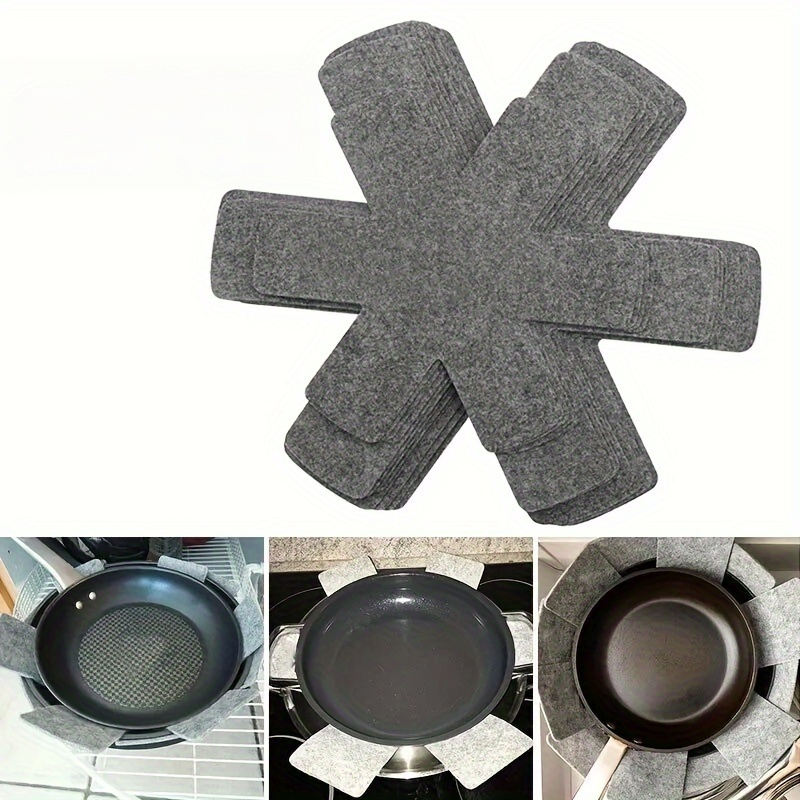 

12pcs Felt Cookware Protectors - , Heat-resistant, And -proof Kitchen Mats, Suitable For Cookware And Tableware.