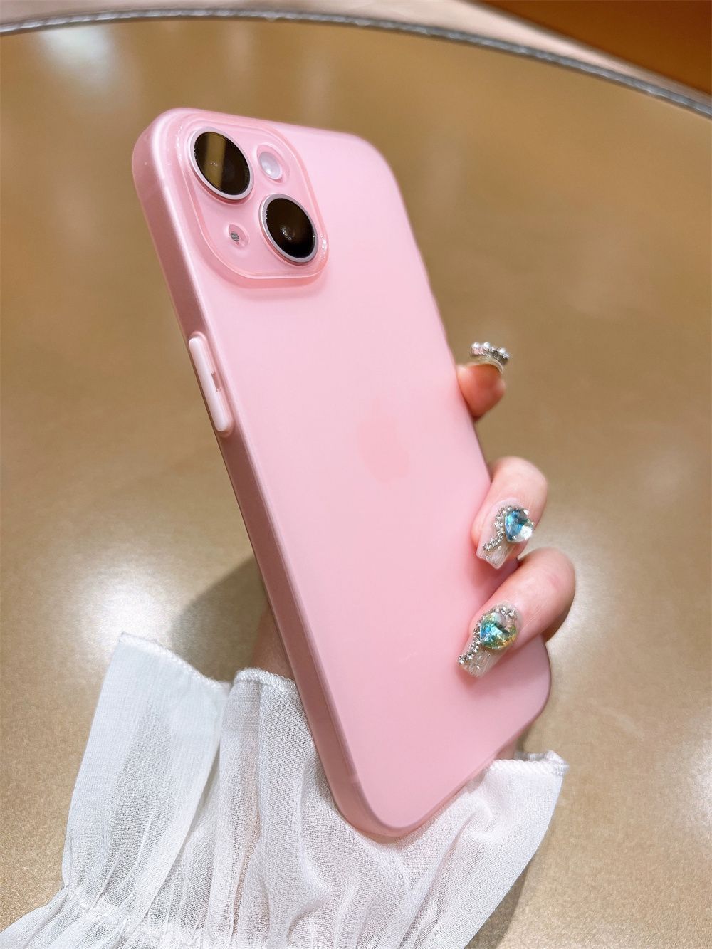 Compatible Apple 15 Phone Case New Pink iPhone 14 Pro Max Ultra-thin Heat Dissipation 13/12/11 Transparent Simple