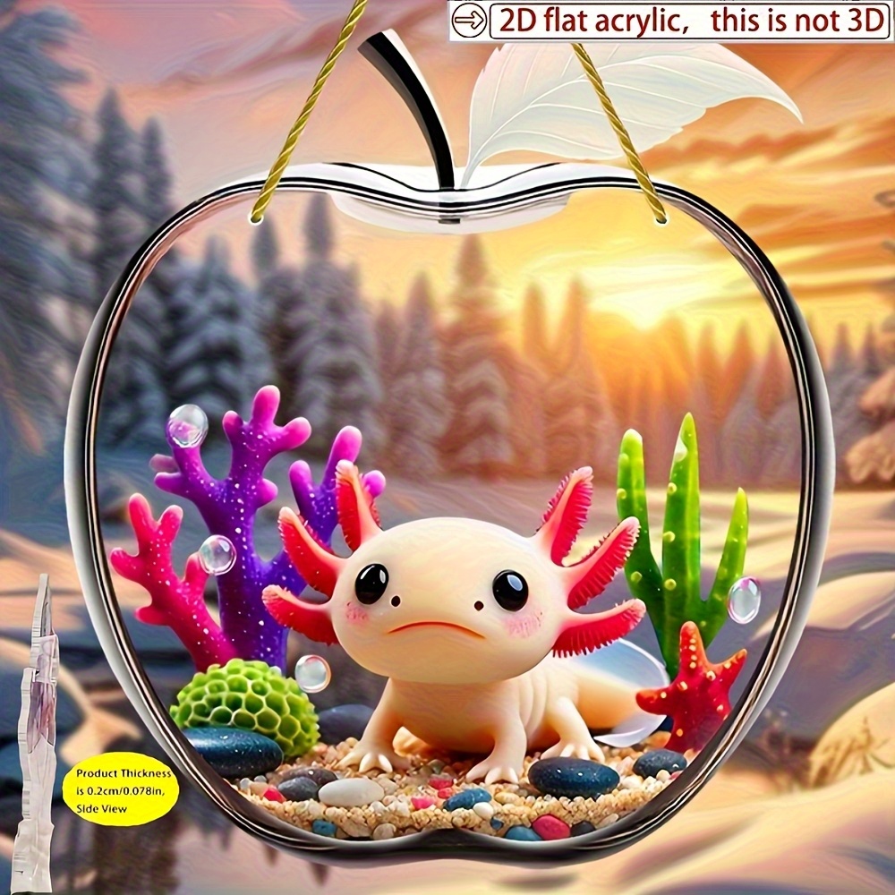 E-shop 2D Flache Acryl-Salamander Wanddekoration, Tiermotiv für Wohnzimmerwände, Kein benötigt, Federlos, 1 Stück, Set von 1