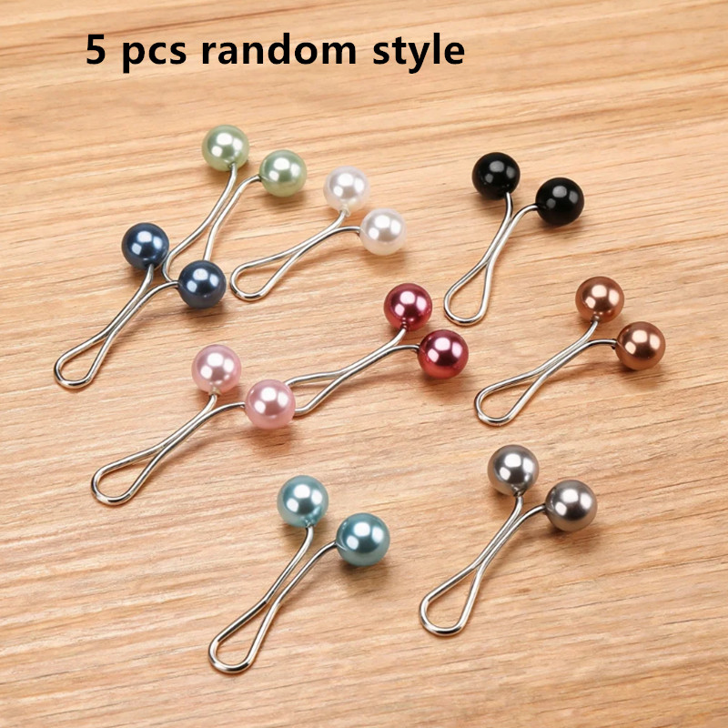 TEMU 5pcs Hebilla de Acortamiento de Color Aleatorio, Hebilla de Clip para Bufanda de Perlas, Accesorio para Bufanda y , Hebilla de Fijación de