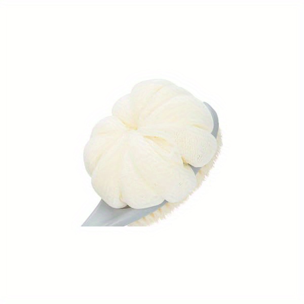 long handle shower body brush with pumpkin loofah non   back scrubber heavy duty exfoliating bath brush for back   legs feet wet dry use no battery needed ideal for men women grey bathroom essentials personal hygiene   sturdy construction   routine Product details 3
