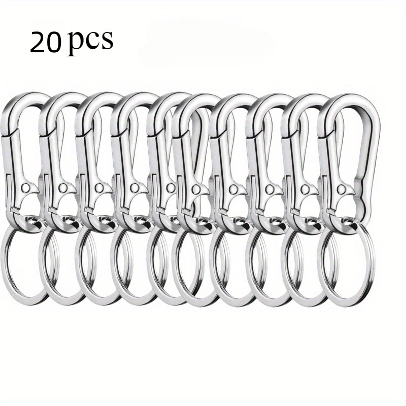 20pcs Durable Stainless Steel Keychains - Round Gourd-shaped Key Rings With Floating Feature For , -themed Keyring Set