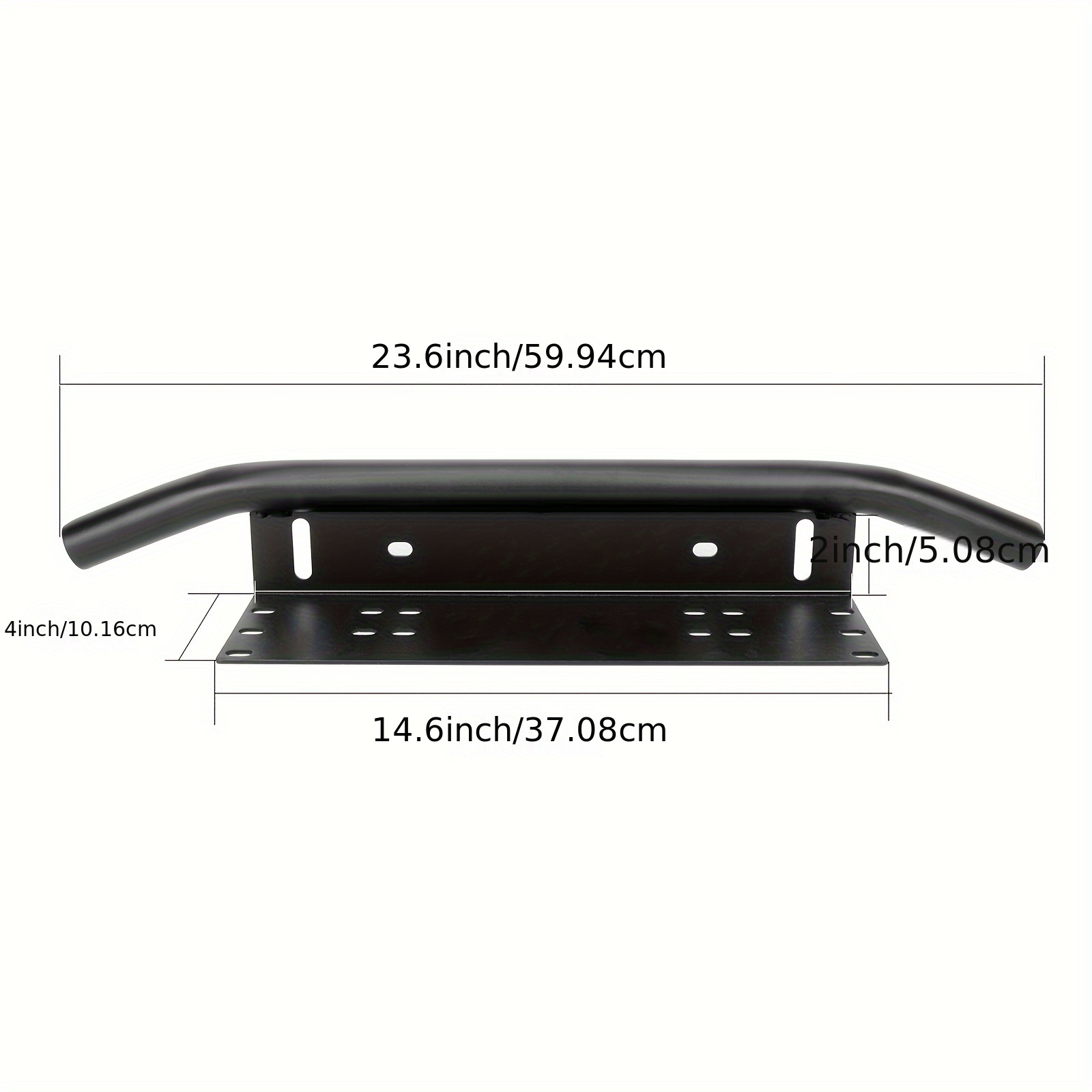 TEMU Front Bumper License Plate Mount Off-road Heavy Duty Style Bracket No Drill Installation For Cars Suvs Trucks Jeeps
