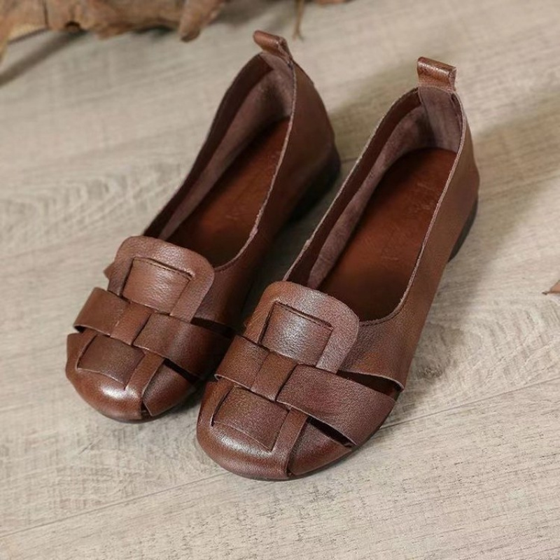 Image of Classic Handcrafted For Ladies, Easy-to-wear Flat Loafers, Comfortable Non-slip Breathable Footwear For Everyday Casual Use During The Summer., Women Shoes