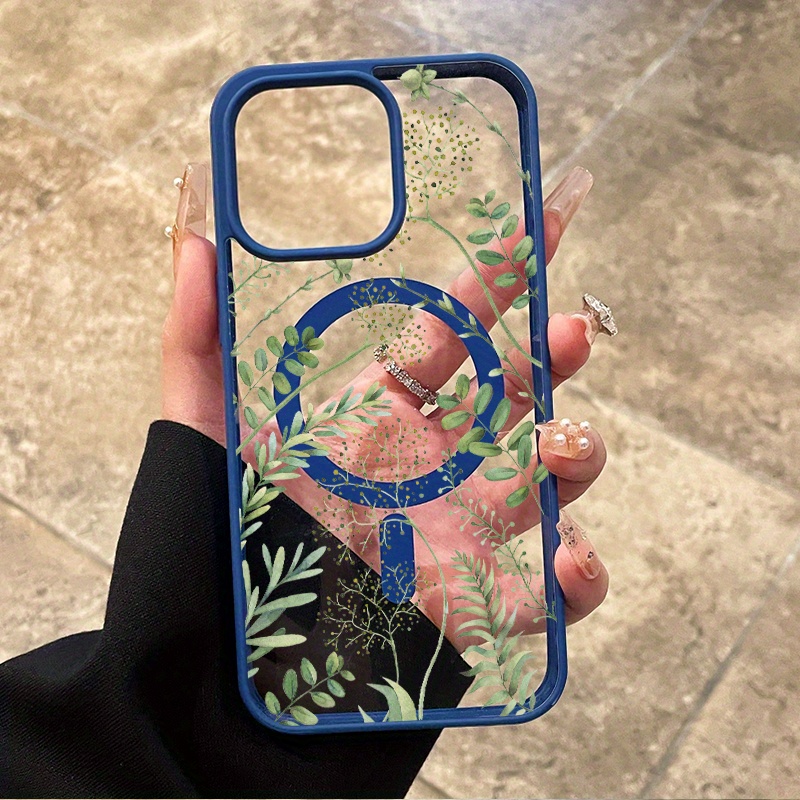 [Star Pattern Phone Case] Forest Full of Stars Pattern Phone Case for iPhone 16 Pro Max 16e 15 Plus 14 13 12 11 XS Max XR X | Full Body MagSafe Charging Support, Anti-Scratch, Non-Yellowing, Colorful Border, Transparent Smartphone Cover