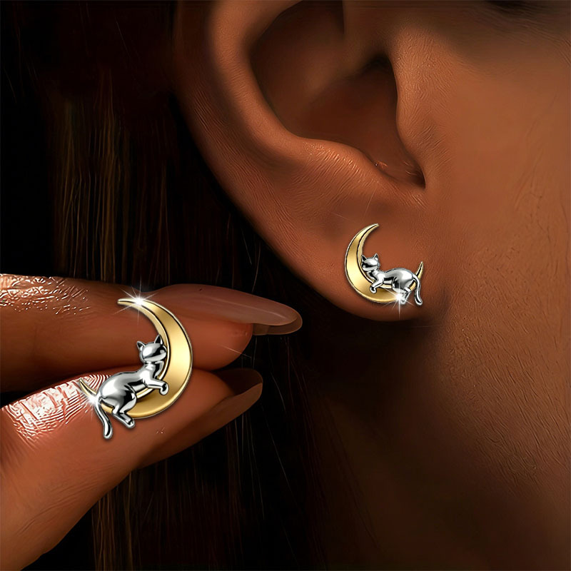TEMU 1 di orecchini a eleganti da donna a forma di orecchio con ganci per l'orecchio, adatti per uso , matrimoni, feste, a tema - versatile per tutto